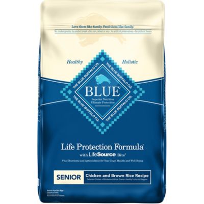 Blue Buffalo Life Protection Formula Natural Senior Dry Dog Food, Chicken and Brown Rice After doing a lot of research, I found Blue Buffalo Senior Formula was on multiple lists for best dog food for seniors