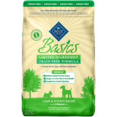 Blue Buffalo Basics Adult Grain-Free Limited Ingredient Lamb and Potato Recipe Dry Dog Food Great for our dogs