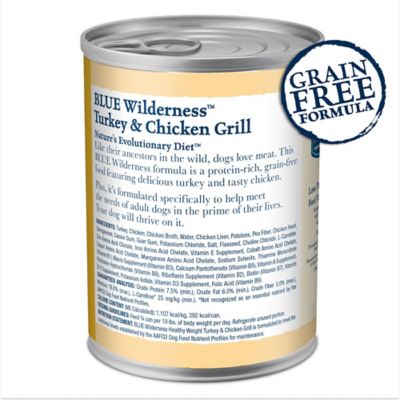 Image showing  Adult Healthy Weight High-Protein Grain-Free Turkey and Chicken Grill Pate Wet Dog Food, 12.5 oz. Can