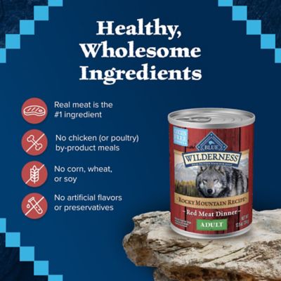 Image showing 5 th Blue Buffalo Wilderness Adult Rocky Mountain Recipe Red Meat Dinner Wet Dog Food, 12.5 oz.