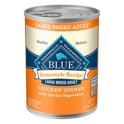 Blue Buffalo Homestyle Recipe Natural Large Breed Adult Chicken Flavor Wet Dog Food, 12.5 oz. Can My dog enjoys the