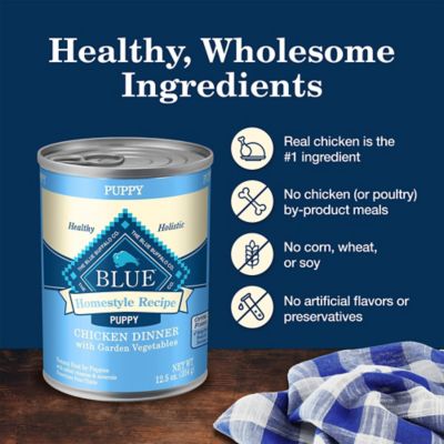 Image showing 5 th Blue Buffalo Homestyle Puppy Chicken Dinner with Garden Vegetables Wet Dog Food, 12.5 oz.