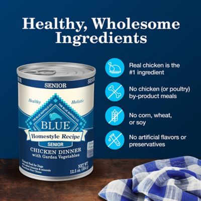 Image showing 5 th Blue Buffalo Homestyle Senior Chicken Dinner with Garden Vegetables Recipe Wet Dog Food, 12.5 oz.