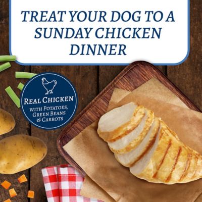 Image showing  BLUE Family Favorites Sunday Chicken Adult Chicken Chunks Wet Dog Food, 12.5 oz. Can, Pack of 12