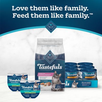 Image showing 8 th Blue Buffalo Tastefuls Adult Indoor Sensitive Stomach Chicken and Brown Rice Recipe Dry Cat Food