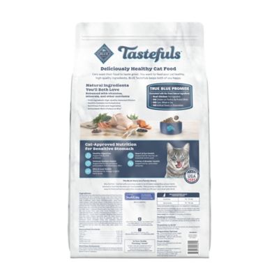 Image showing 1 th Blue Buffalo Tastefuls Adult Indoor Sensitive Stomach Chicken and Brown Rice Recipe Dry Cat Food