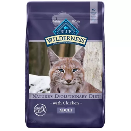 Blue Buffalo Wilderness Natural Adult Indoor High Protein Grain Free Chicken Recipe Dry Cat Food 12 lb Bag Dry Cat Food