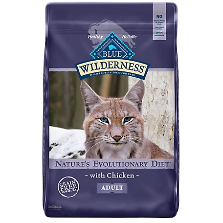 Blue Buffalo Wilderness Natural Adult Dry Cat Food, High-Protein Grain-Free Diet, Chicken, 12 lb. Bag