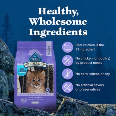 Image showing 5 th Blue Buffalo Wilderness Natural Kitten Indoor DHA and ARA High-Protein Grain-Free Chicken Recipe Dry Cat Food, 5 lb. Bag