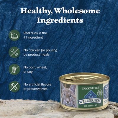 Image showing 5 th Blue Buffalo Wilderness Grain-Free Duck Recipe Wet Cat Food, 3 oz. Can