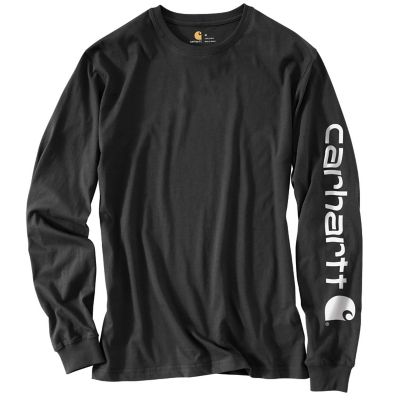 Image showing 3 th Carhartt Men's Long-Sleeve Graphic Logo T-Shirt