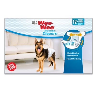 Wee-Wee Male or Female Disposable Dog Diapers, Large/Extra Large, 12 ct.