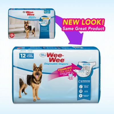 Image showing 8 th Wee-Wee Male or Female Disposable Dog Diapers, Large/Extra Large, 12 ct.