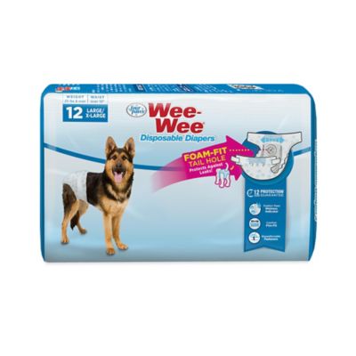 Image showing 9 th Wee-Wee Male or Female Disposable Dog Diapers, Large/Extra Large, 12 ct.