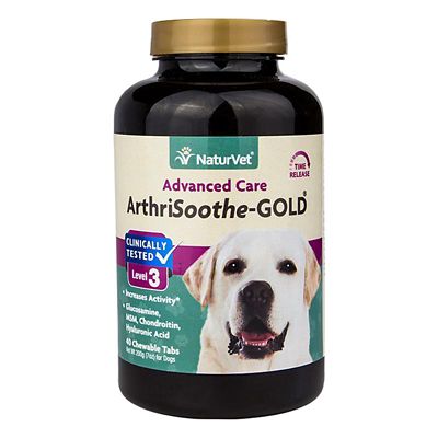 NaturVet ArthriSoothe-GOLD Joint Supplement Chewable Tablets for Dogs, Level 3