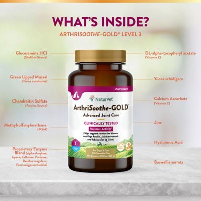 Image showing  ArthriSoothe-GOLD Joint Supplement Chewable Tablets for Dogs, Level 3