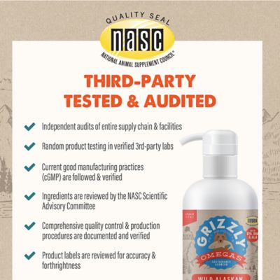 Image showing 6 th Grizzly Salmon Oil for Dogs 16 oz. Pump