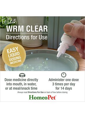 Image showing 5 th HomeoPet Feline WRM Clear Worm Remedy, 15 ml.
