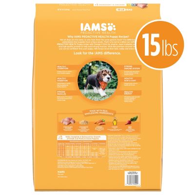 Iams Proactive Health Smart Puppy Dry Dog Food With Real Chicken 15 Lb Bag At Tractor Supply Co [ 400 x 400 Pixel ]