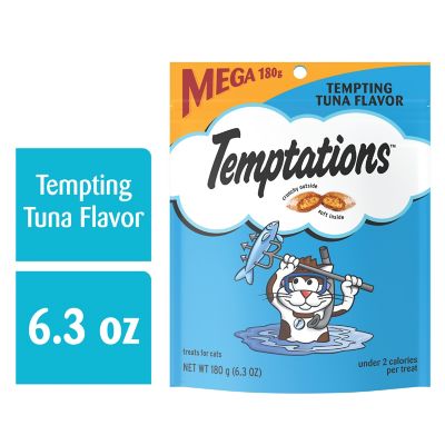 Temptations Tempting Tuna Flavor Crunchy and Soft Cat Treats, 6.3 oz.