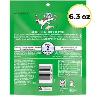 Image showing  Seafood Medley Flavor Classic Crunchy Cat Treats, 6.3 oz. Pouch