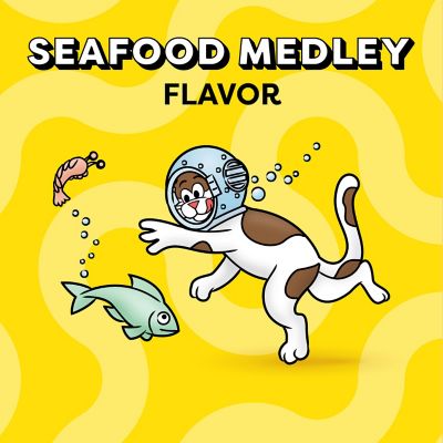 Image showing  Seafood Medley Flavor Classic Crunchy Cat Treats, 6.3 oz. Pouch