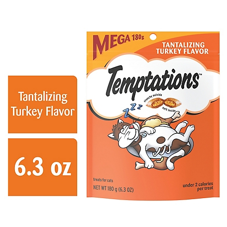 Temptations Classic Crunchy and Soft Cat Treats, Tantalizing Turkey Flavor, 6.3 oz. Pouch