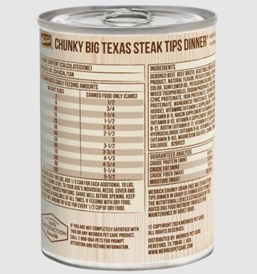 Image showing  Chunky Adult Big Texas Steak Tips Dinner in Gravy Wet Dog Food, 12.7 oz.