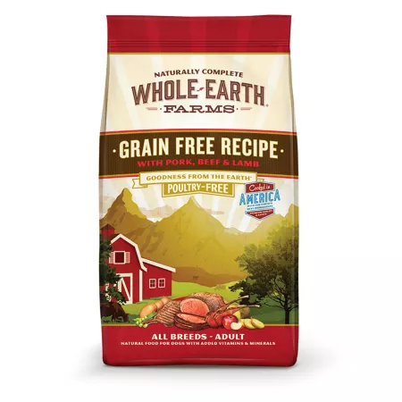 Whole Earth Farms Grain-Free Adult Dry Dog Food Pork Beef and Lamb Recipe Dry Dog Food