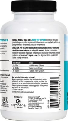 Image showing  Aspirin Pain Reliever for Small/Medium Dogs, 100 ct.