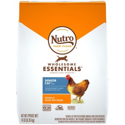 Nutro Wholesome Essentials Senior Indoor Chicken and Brown Rice Recipe Dry Cat Food Great for seniors!