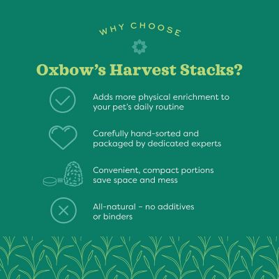 Image showing 8 th Oxbow Animal Health Harvest Stacks Western Timothy & Carrot Treat, 35 oz.