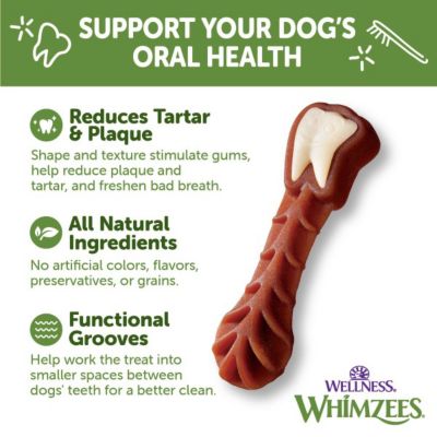 Image showing  Brushzees Natural Dental Dog Treats, Large Size, 6 ct.