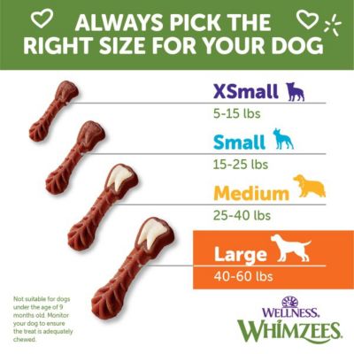 Image showing 7 th Wellness WHIMZEES Brushzees Natural Dental Dog Treats, Large Size, 6 ct.