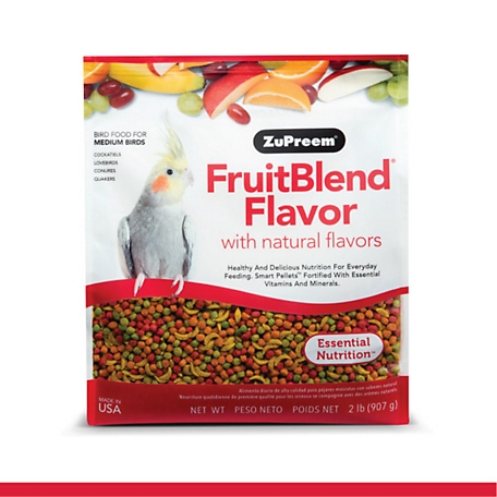 ZuPreem FruitBlend Flavor Pet Bird Food for Medium Birds, 2 lb.
