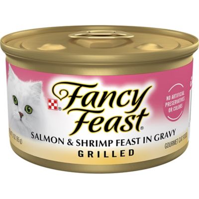 Purina Fancy Feast Grilled Salmon & Shrimp Feast In Gravy Gourmet Cat Food, 3 oz., 24 ct.