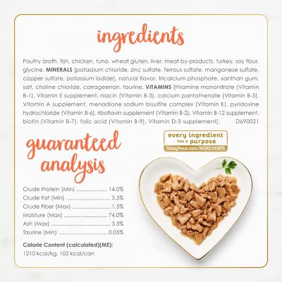 Image showing 5 th Purina Fancy Feast Flaked Chicken and Tuna Feast Wet Cat Food, 3 oz.