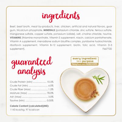 Image showing  Beef and Chicken Feast Classic Pate Cat Food, 3 oz.