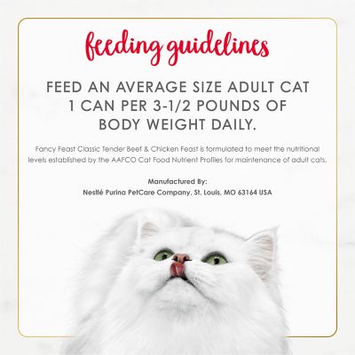 Image showing 5 th Purina Fancy Feast Beef and Chicken Feast Classic Pate Cat Food, 3 oz.