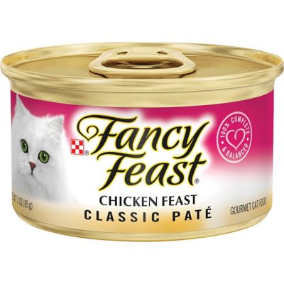 Fancy Feast Adult Grain-Free Chicken Feast Pate Wet Cat Food, 3 oz. Can