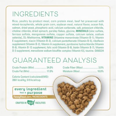 Image showing  Gourmet Filet Oceanfish Salmon and Accents of Garden Greens Dry Cat Food