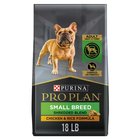 Purina Pro Plan Small Breed Adult Shredded Blend Chicken and Rice Formula Dry Dog Food with Probiotics Dry Dog Food