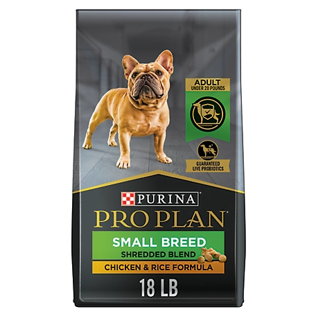 Purina Pro Plan Small Breed Dog Food With Probiotics for Dogs, Shredded Blend Chicken & Rice Formula