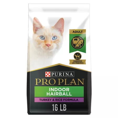 Purina Pro Plan Adult Indoor Hairball Management Turkey and Rice Formula Dry Cat Food Dry Cat Food