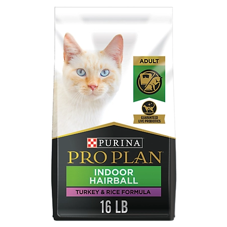 Purina Pro Plan Hairball Management, Indoor Cat Food, Turkey and Rice Formula