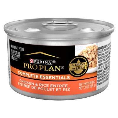 Purina Pro Plan High Protein Cat Food Complete Essentials Wet Gravy, Chicken and Rice Entree