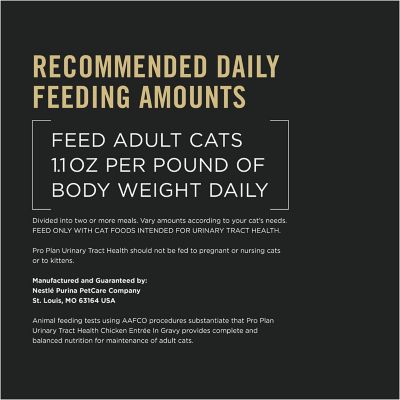Image showing 5 th Purina Pro Plan Adult Urinary Tract Health Chicken Entree in Gravy Recipe Wet Cat Food, 3 oz.