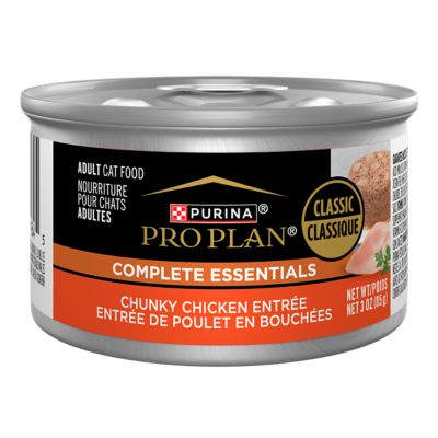 Purina Pro Plan Complete Essentials Chunky Chicken Entree Classic Wet Cat Food, 3 oz.