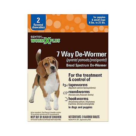 Sentry 7-Way Dewormer Treats for Small Dogs, 2 ct. at Tractor