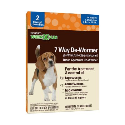 Image showing  WormX Plus 7-Way Dewormer Flavored Chewable Tablet Treats for Small Dogs, 2 ct.